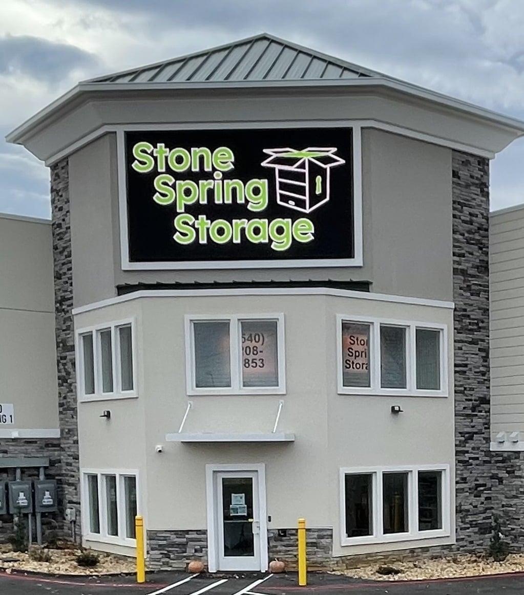 The Stone Spring Storage tower at the corner of the property